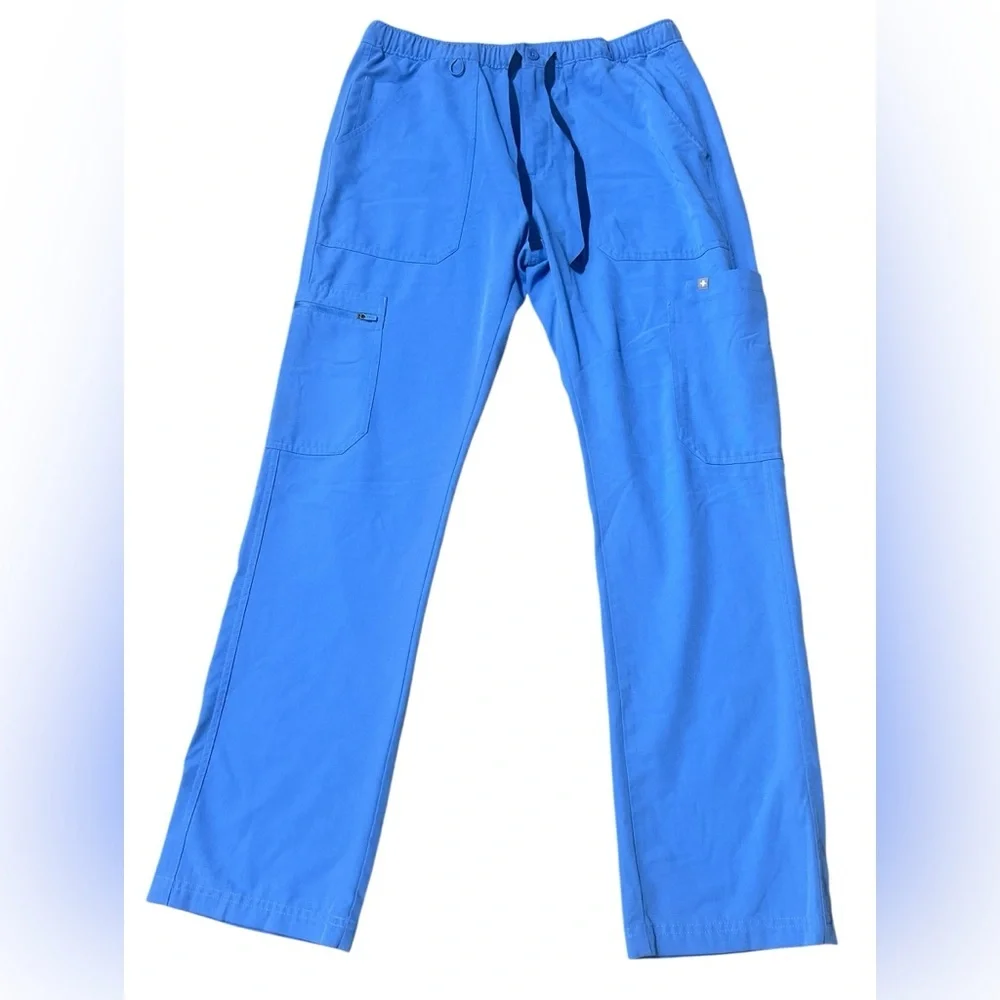 Figs men’s technical series TM3001 blue Cairo cargo drawstring waist scrub pant